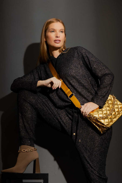 Bronze Lurex Hoodie
